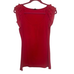 Express Fuchsia/Pink Blouse Ruffle Sleeves